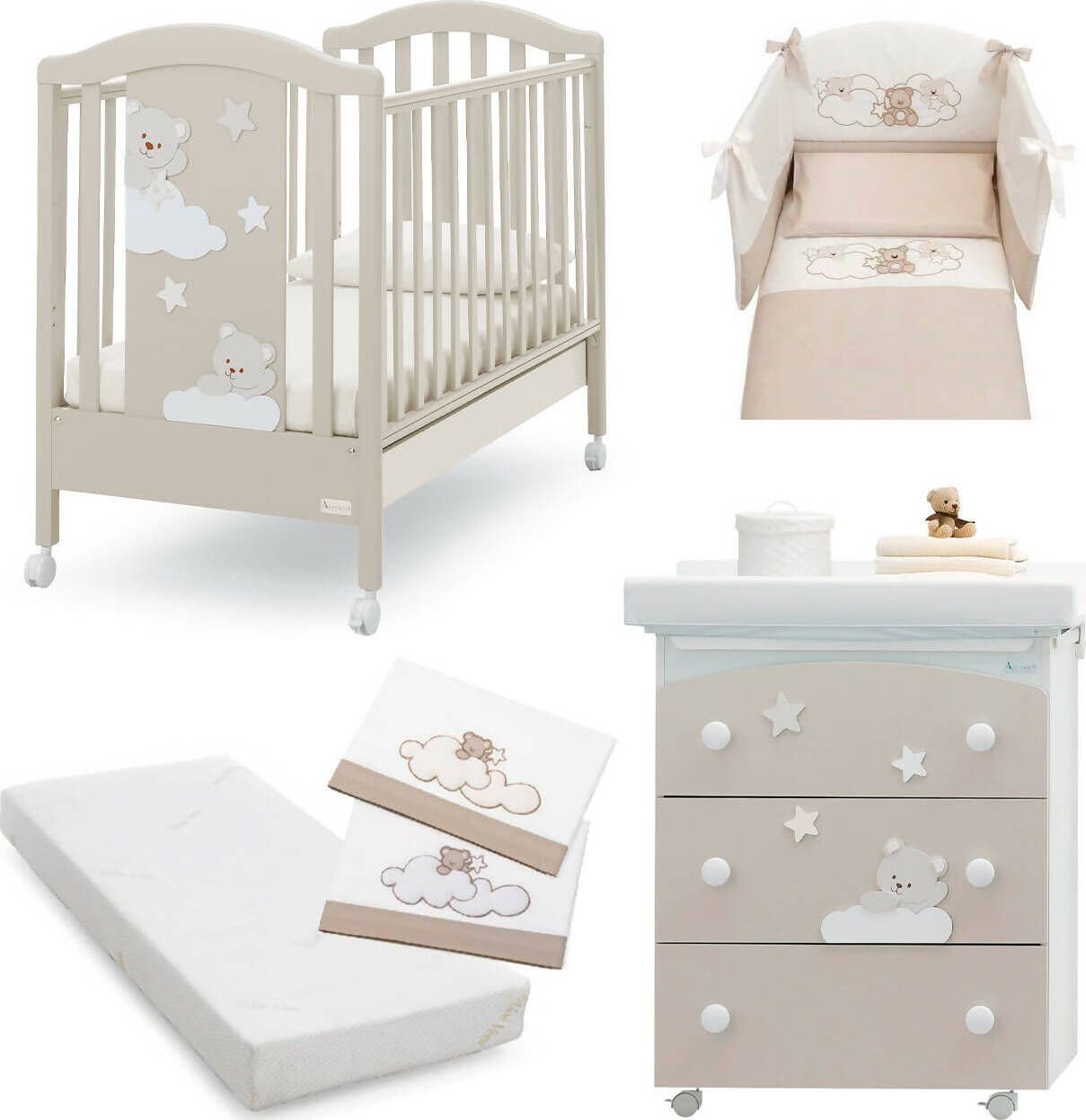 Azzurra Design Lettino Neonati Mars + Fasciatoio Bagnetto Vaschetta Anatomica + Completo Lettino Piumone + Lenzuolo + Materasso In Omaggio Casa e cucina/Arredamento/Cameretta bambini/Lettini per neonati e bambini/Lettini con sbarre Mondo Bimbo - Bagnara Calabra, Commerciovirtuoso.it