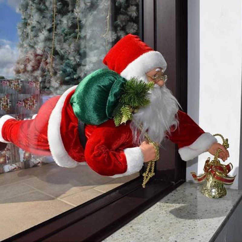 BABBO NATALE VOLANTE 70CM PER FINESTRA CON VENTOSE DECORAZIONI ADDOBBI NATALIZI Trade Shop italia - Napoli, Commerciovirtuoso.it