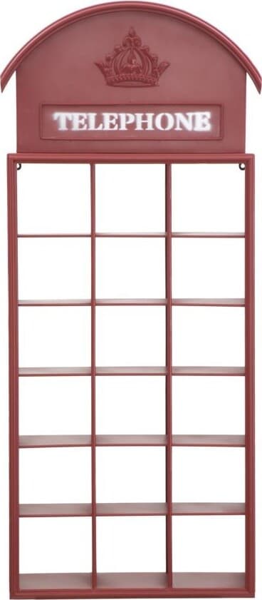 Bacheca Cabina Telefonica Cm 52X15X120 Casa e cucina/Organizzazione interni/Porta oggetti cassetti e scaffali/Mensole da muro Led Mall Home - Napoli, Commerciovirtuoso.it