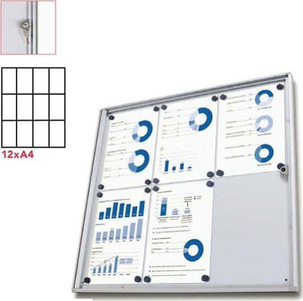 Bacheca per interni Economy - magnetica - 12 fogli A4 - anta battente - Studio T Cancelleria e prodotti per ufficio/Archivio ufficio e accessori per scrivania/Lavagne e bacheche/Bacheche multifunzione Eurocartuccia - Pavullo, Commerciovirtuoso.it
