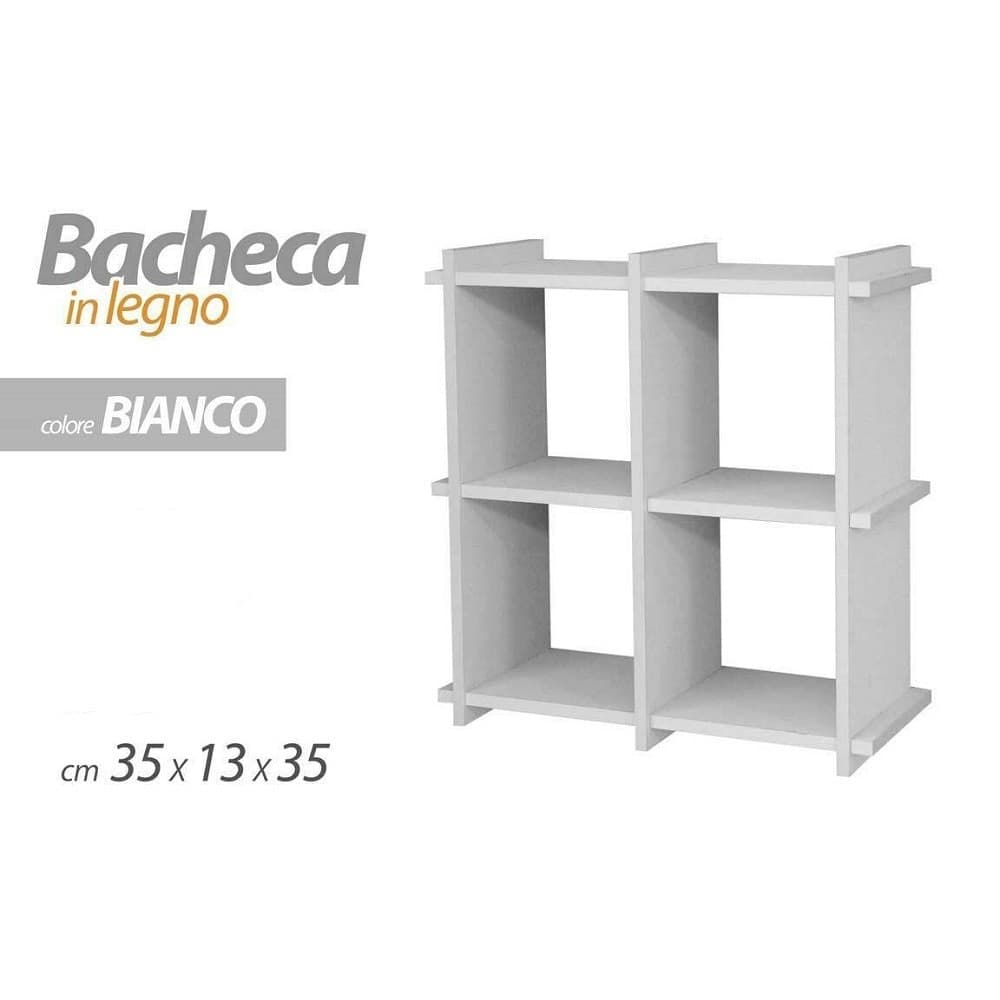 Bacheca Scaffale Da Parete Mensola In Legno Bianco 35x13x35cm 4 Scomparti 782459 Casa e cucina/Organizzazione interni/Porta oggetti cassetti e scaffali/Mensole da muro Trade Shop italia - Napoli, Commerciovirtuoso.it