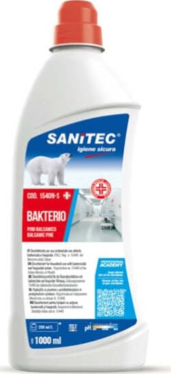 Bakterio detergente disinfettante - 1 L - Sanitec Casa e cucina/Detergenti e prodotti per la pulizia/Detergenti per la casa/Detergenti multiuso Eurocartuccia - Pavullo, Commerciovirtuoso.it
