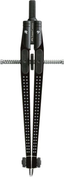 Balaustrone grip - diametro max cerchio 390mm - nero - Faber-Castell Cancelleria e prodotti per ufficio/Scuola e materiale didattico/Materiale scolastico/Compassi Eurocartuccia - Pavullo, Commerciovirtuoso.it