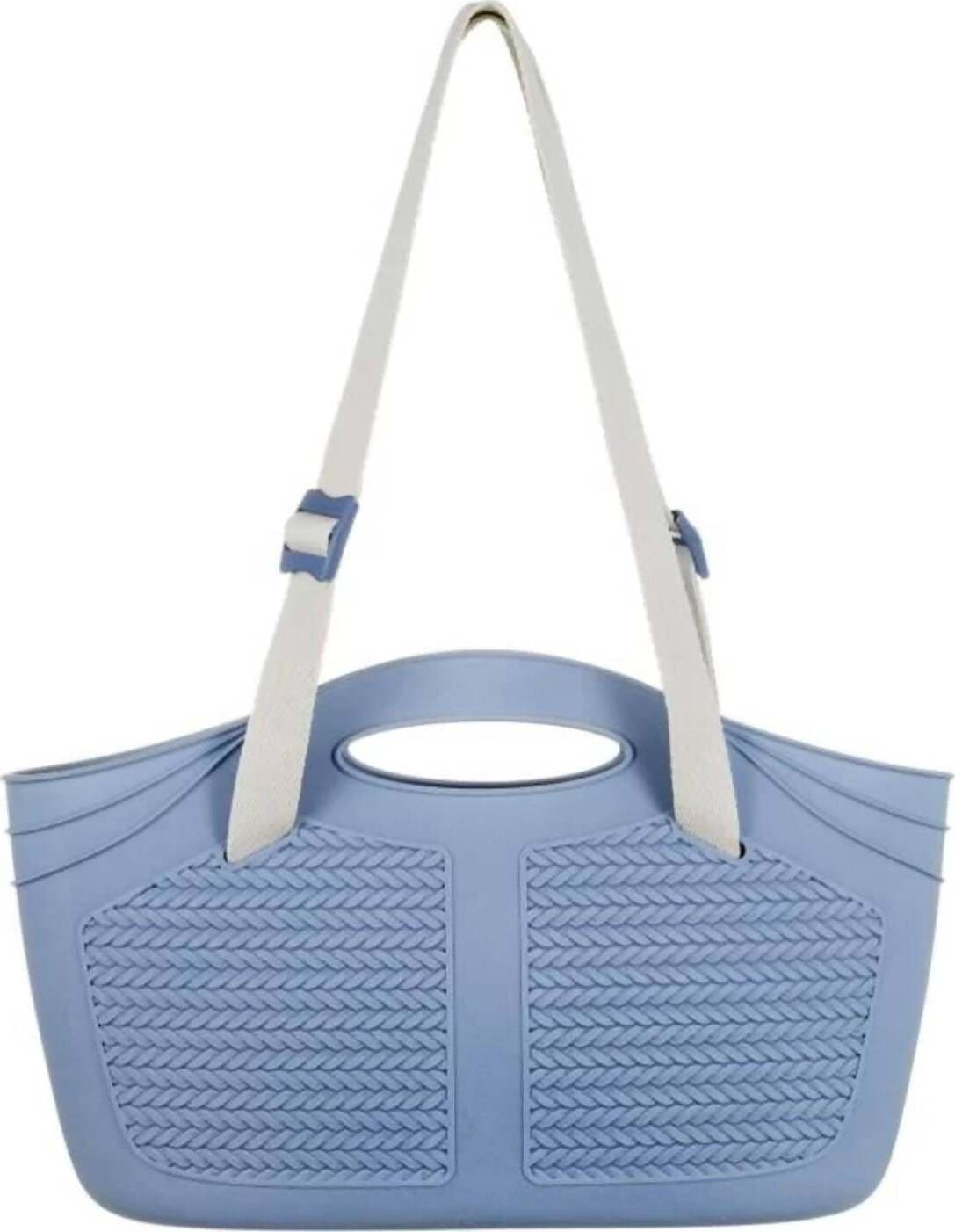 Bama Mia Pet Borsa Trasportino per Cani Azzurro Cielo Borsa Impermeabile Lavabile 40x15x24 Made in Italy