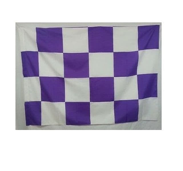 Bandiera a scacchi bianco viola Sport e tempo libero/Fan Shop/Calcio/Bandiere e gagliardetti Il Distintivo - Pesaro, Commerciovirtuoso.it