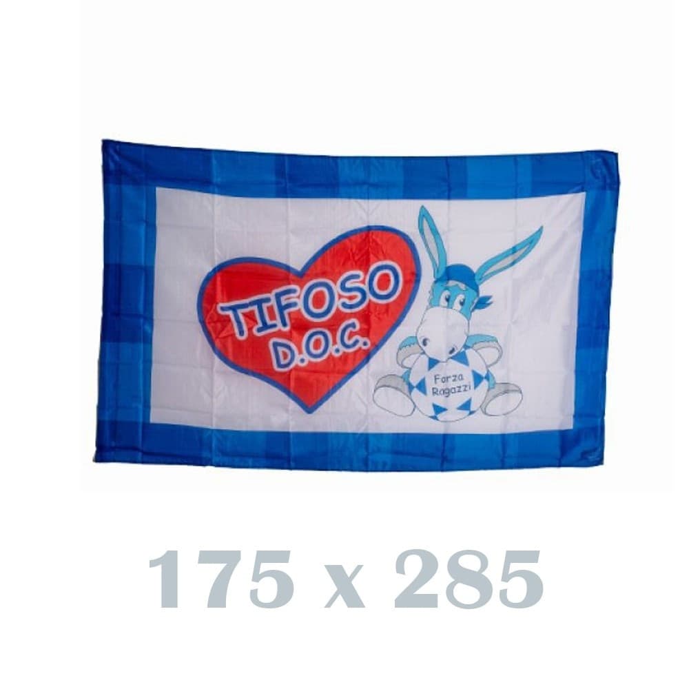 Bandiera Napoli 175x285 Tifoso Doc Napoletano Italia Scudetto Calcio Squadra Sport e tempo libero/Fan Shop/Calcio/Bandiere e gagliardetti Trade Shop italia - Napoli, Commerciovirtuoso.it