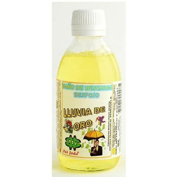 BAŇO DE DESCARGA DESPOJO LLUVIA DE ORO 250 ML ESOTERISMO SANTERIA VENEZUELA