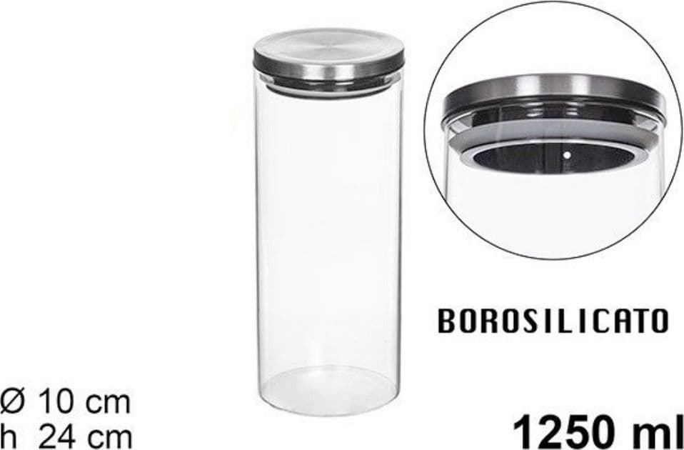 Barattolo 1250 Ml Sottovuoto Alimenti In Vetro Trasparente Cereali Snack Cucina Casa, arredamento e bricolage > Cucina > Barattoli e Contenitori Trade Shop italia - Napoli, Commerciovirtuoso.it
