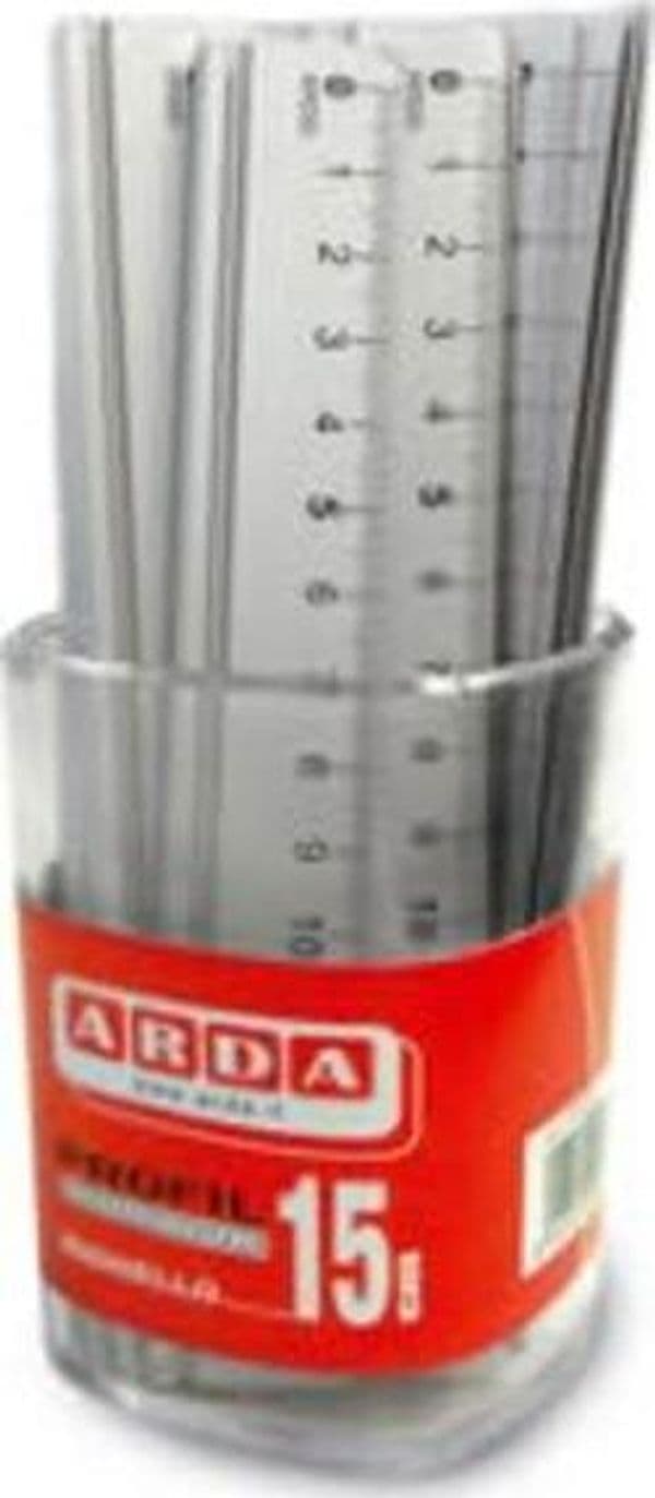 Barattolo 15 righelli - 15cm - alluminio - Arda Cancelleria e prodotti per ufficio/Scuola e materiale didattico/Materiale scolastico/Righelli e squadre Eurocartuccia - Pavullo, Commerciovirtuoso.it