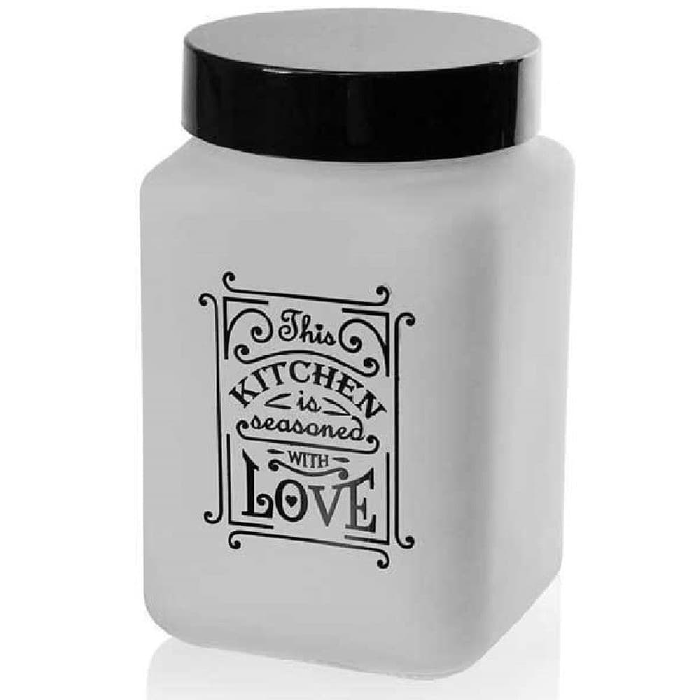 Barattolo Contenitore Vetro Bianco Quadrato Moderno Satinato 1,5lt 17cm 833519 Casa e cucina/Organizzazione interni/Contenitori e barattoli da cucina/Vasetti e barattoli per conserve/Set di barattoli e coperchi Trade Shop italia - Napoli, Commerciovirtuoso.it