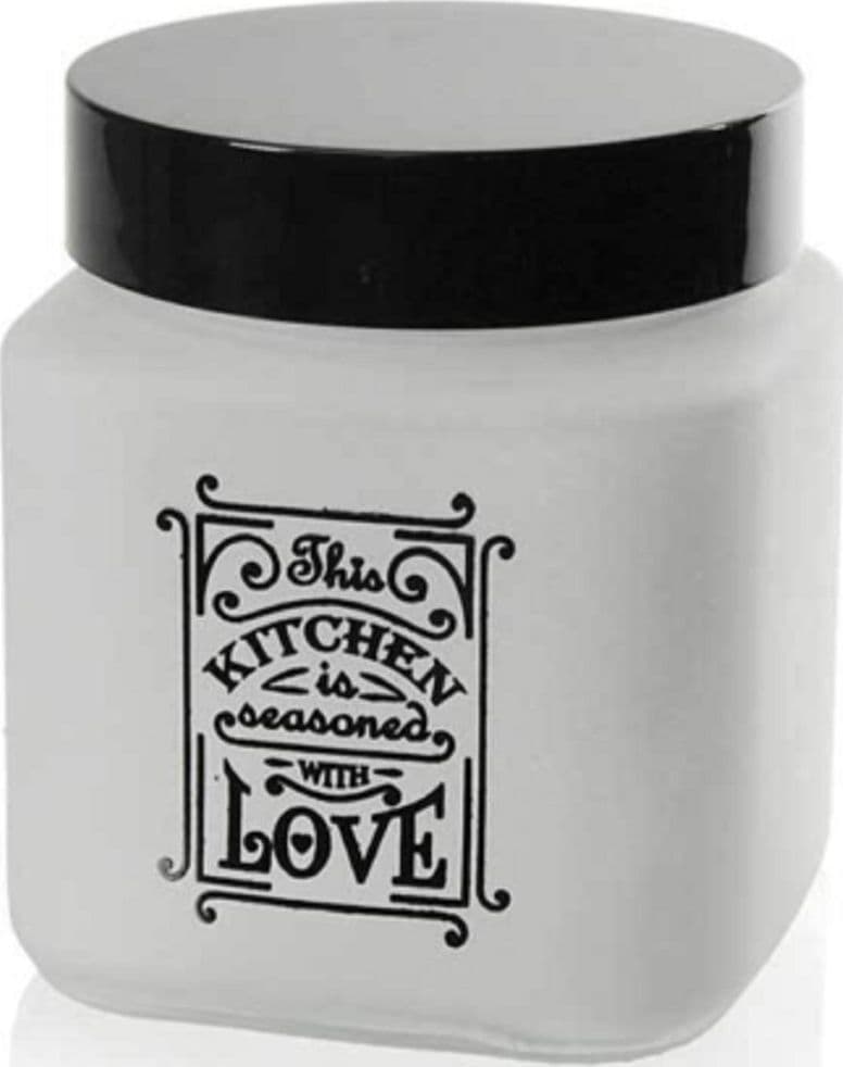 Barattolo Contenitore Vetro Quadrato Bianco Moderno Satinato 1000 Ml 12cm 833502 Casa e cucina/Organizzazione interni/Organizzazione bagno/Barattoli Trade Shop italia - Napoli, Commerciovirtuoso.it