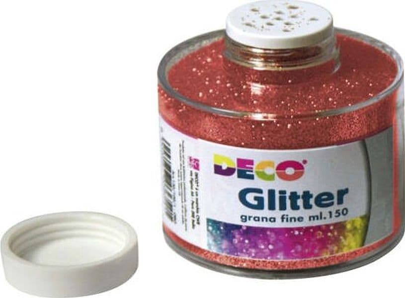 Barattolo Glitter - grana fine - 150ml - rosso - DECO Casa e cucina/Hobby creativi/Materiali per hobby creativi/Glitter Eurocartuccia - Pavullo, Commerciovirtuoso.it