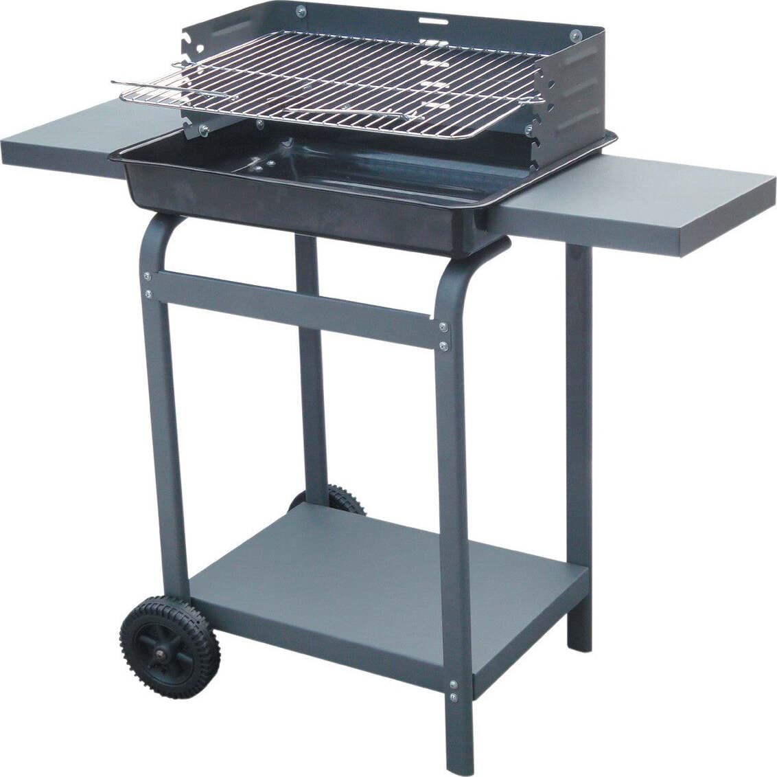 Barbecue a Carbone in Acciaio Con Ripiani Laterali cm 110X47X92H Giardino e giardinaggio/Barbecue e picnic/Barbecue e affumicatori/Barbecue da giardino e terrazza/Barbecue a carbone Ferus - Montoro, Commerciovirtuoso.it