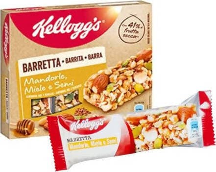 Barretta Kellog's mandorle e miele 32 gr confezione da 16 pz barrette dietetiche Non solo caffè online - Albano Laziale, Commerciovirtuoso.it
