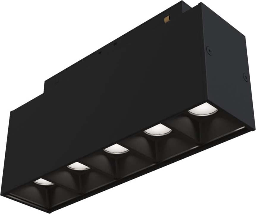 Base-Di-Illuminazione-Points-Per-Binario-Moderno-Alluminio-Nero-10W-Luce-Calda