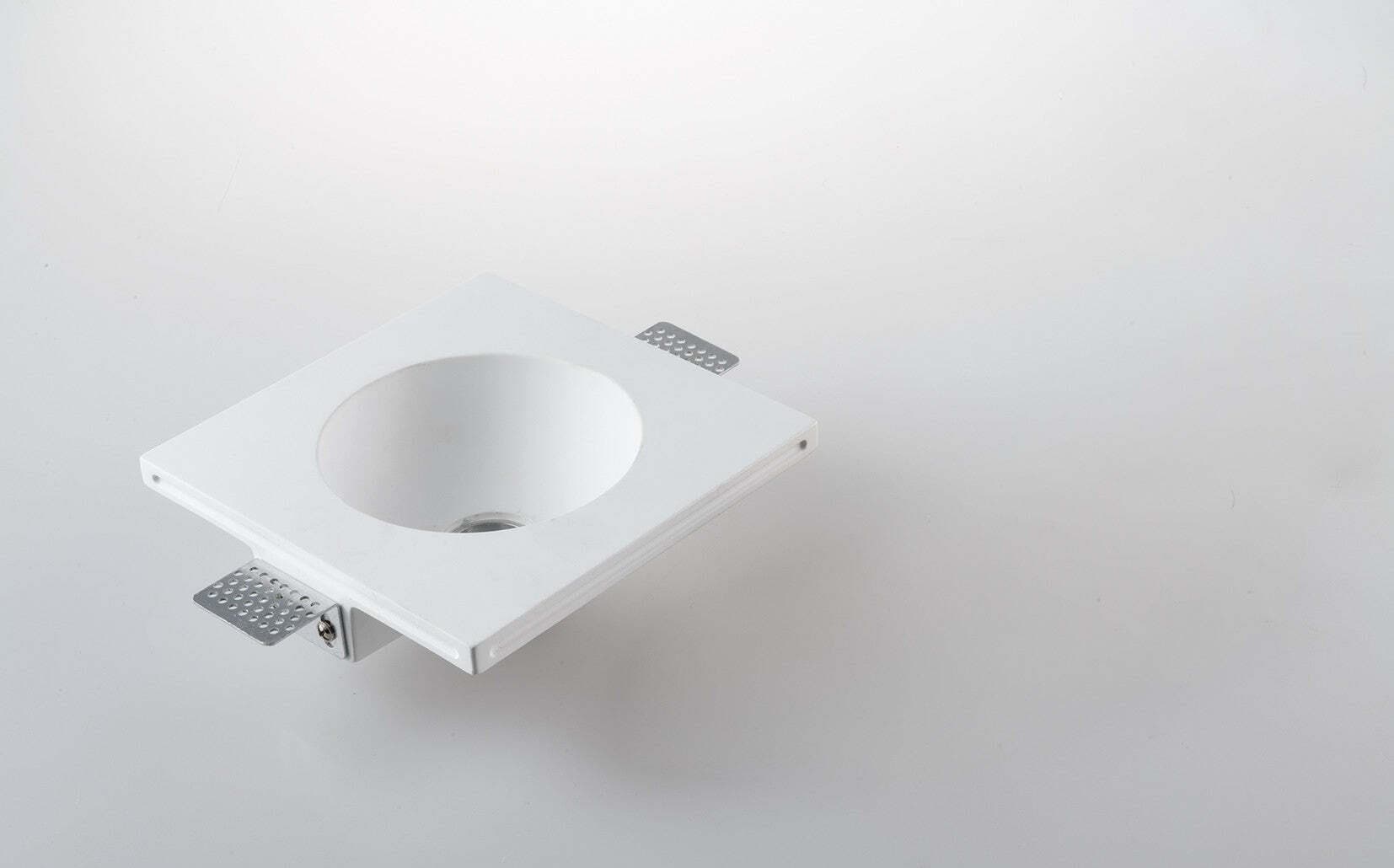 Base Incasso Vulkan Gesso 16.5*16.5*6Cm Illuminazione/Illuminazione per interni/Luci da incasso/Portafaretti da incasso Led Mall Home - Napoli, Commerciovirtuoso.it