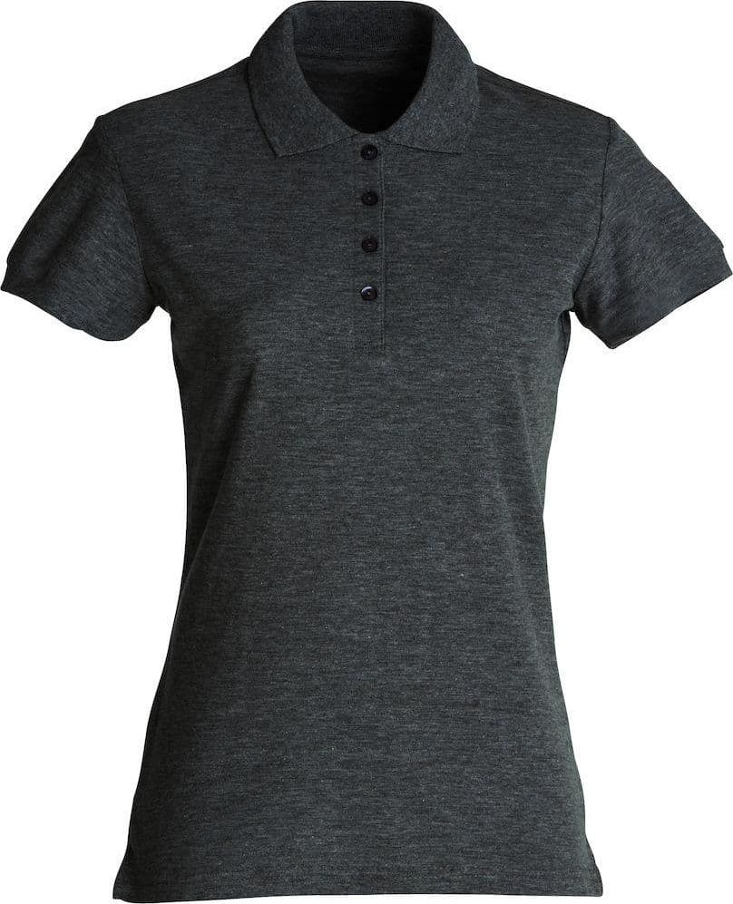 Basic Polo Antracite Melange Polo Manica Corta Donna in Polo Dresswork - Como, commercioVirtuoso.it