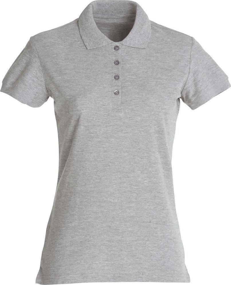 Basic Polo Grigio Melange Polo Manica Corta Donna in Polo Dresswork - Como, commercioVirtuoso.it