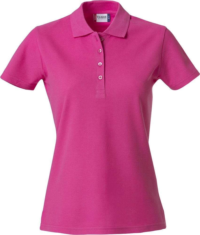 Basic Polo Lampone Polo Manica Corta Donna in Polo Dresswork - Como, commercioVirtuoso.it