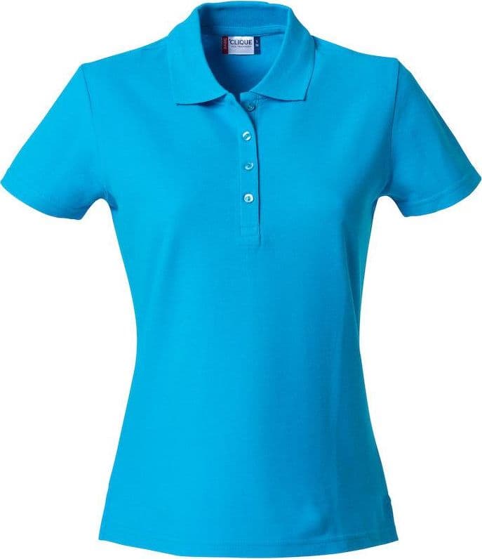 Basic Polo Turchese Azzurro Polo Manica Corta Donna in Polo Dresswork - Como, commercioVirtuoso.it