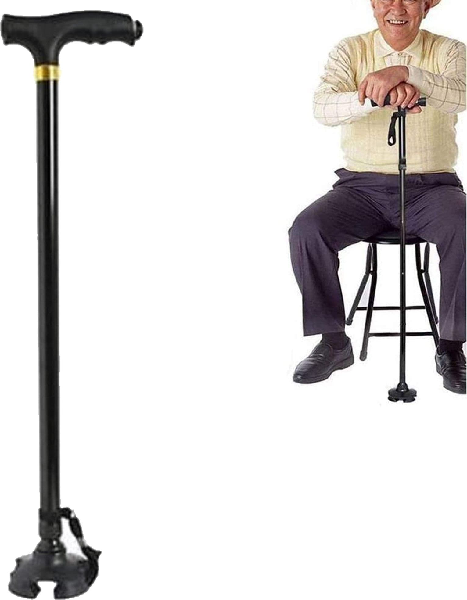 Bastone Da Passeggio Per Anziani Disabili Con Piedi Gomma Altezza Regolabile in Bastoni da passeggio Trade Shop italia - Napoli, commercioVirtuoso.it