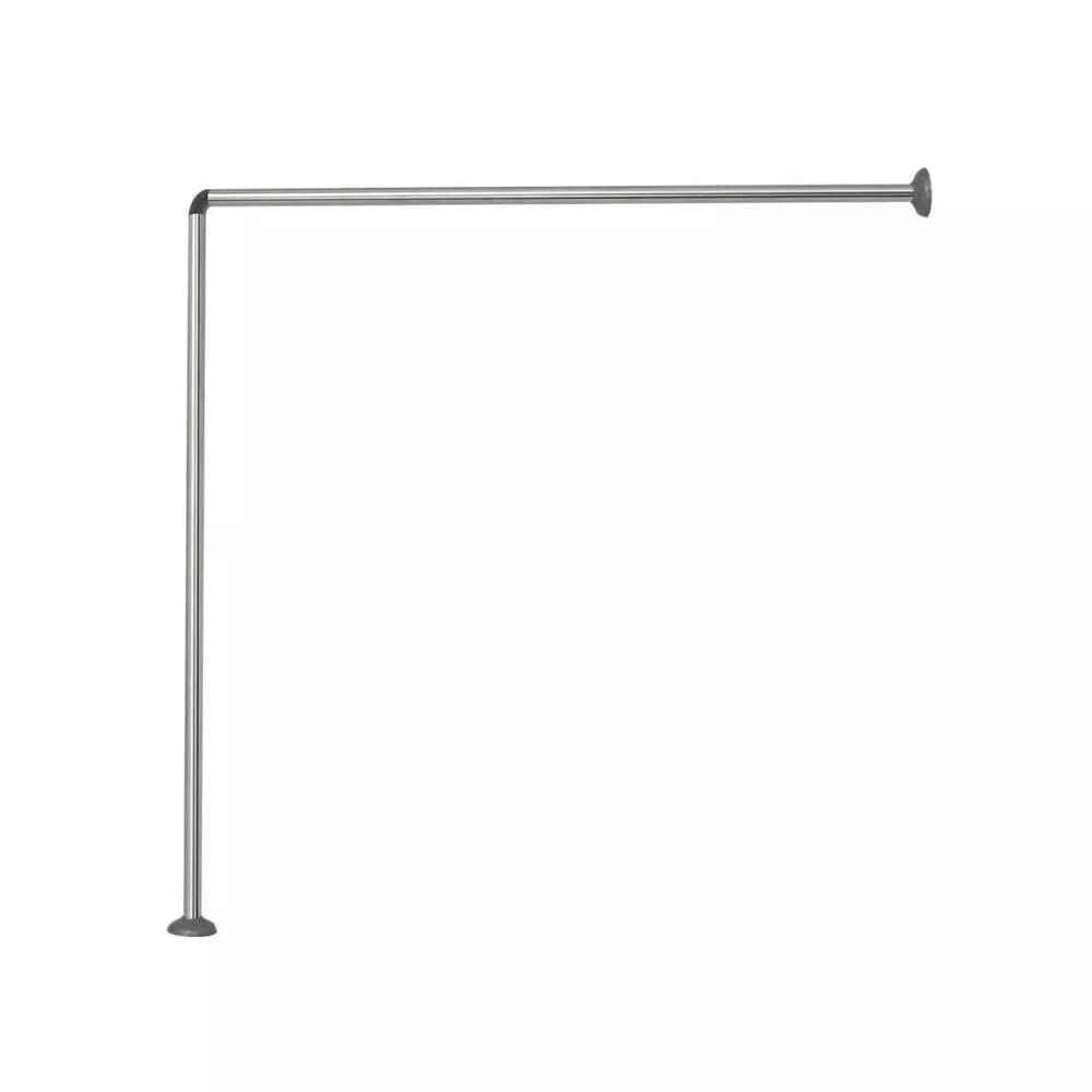 BASTONE PER TENDA DOCCIA UNIVERSALE ANGOLARE A L CON ASTE 90X90 CM ARGENTO 79520 in Bastoni e telai per tende Trade Shop italia - Napoli, commercioVirtuoso.it