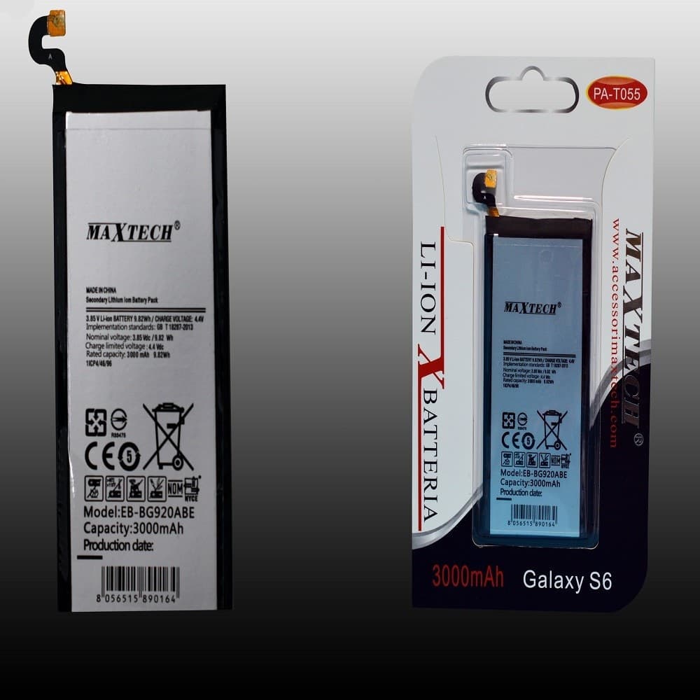 Batteria A Litio Compatibile Per Samsung Galaxy S6 Maxtech 3000 Mah Pa-t055 Batterie per Cellulari Trade Shop italia - Napoli, Commerciovirtuoso.it
