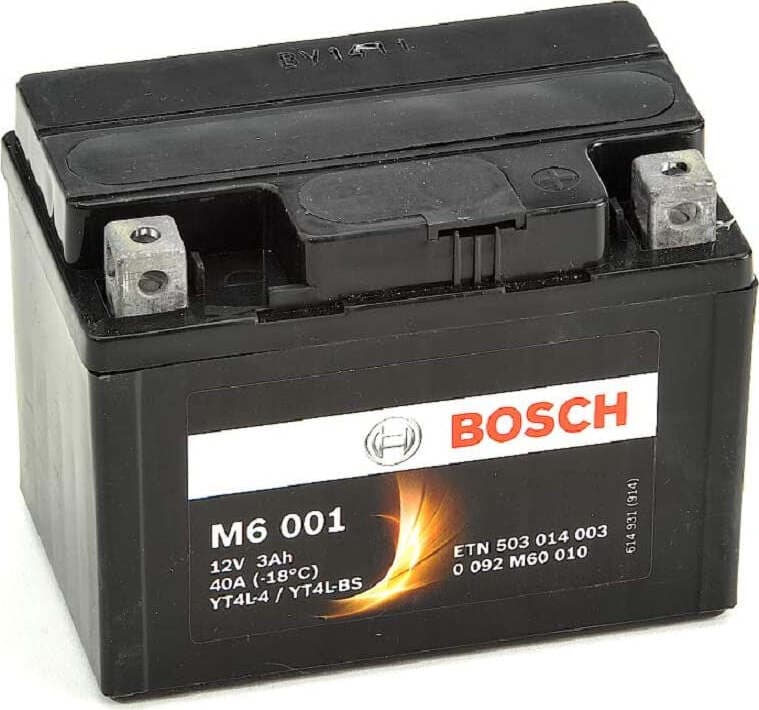 BATTERIA BOSCH PER MOTO SERIE M6 001 3AH 40A Auto e Moto/Moto accessori e componenti/Batterie parti e accessori elettrici/Batterie Scontolo.net - Potenza, Commerciovirtuoso.it