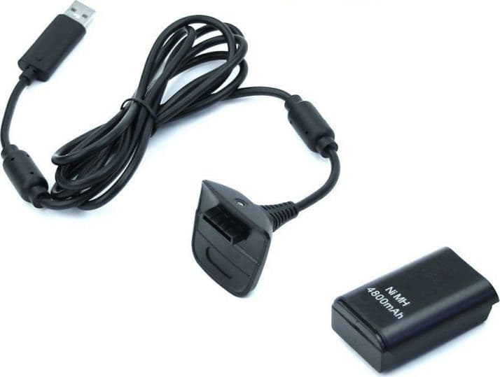 Batteria e cavo di ricarica per Controller Xbox 360 nero kit 4800mha Videogiochi/Xbox One/Accessori/Batterie e caricabatterie/Batterie Trade Shop italia - Napoli, Commerciovirtuoso.it