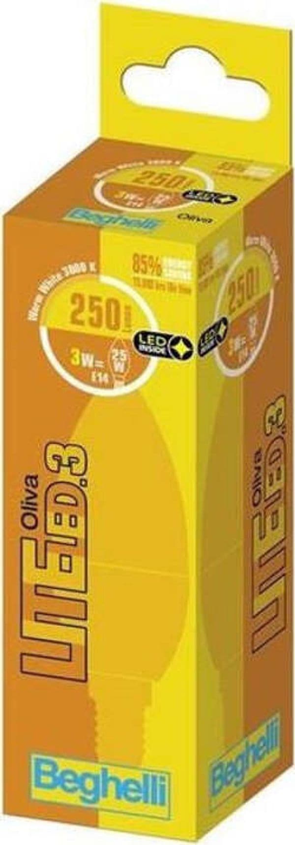 Beghelli Lite LED3 oliva Lampadina Led E14 3K Illuminazione/Lampadine/Lampadine a LED Scontolo.net - Potenza, Commerciovirtuoso.it