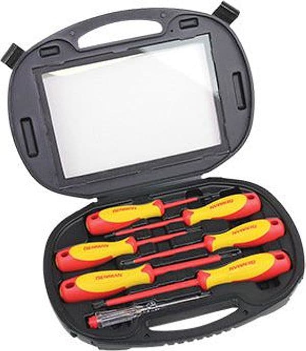 Benman Set Cacciaviti Isolati per Elettricista 7 Pz Kit Completo Cacciaviti Vde 1000 v 3x Giraviti a Stella 3x Giraviti Piatti 1x Cercafase Benman Fai da te/Utensili elettrici e a mano/Utensili a mano/Cacciaviti/Set cacciaviti Ferus - Montoro, Commerciovirtuoso.it