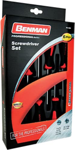 Benman Set Cacciaviti Professionali 6 Pz. Cacciaviti Serie S2 Steel Cacciaviti 4 Cacciaviti Piatti + 2 Cacciaviti a Stella Commercio Industria e Scienza/Utensili manuali e elettrici/Utensili manuali/Cacciaviti/Set cacciaviti Ferus - Montoro, Commerciovirtuoso.it