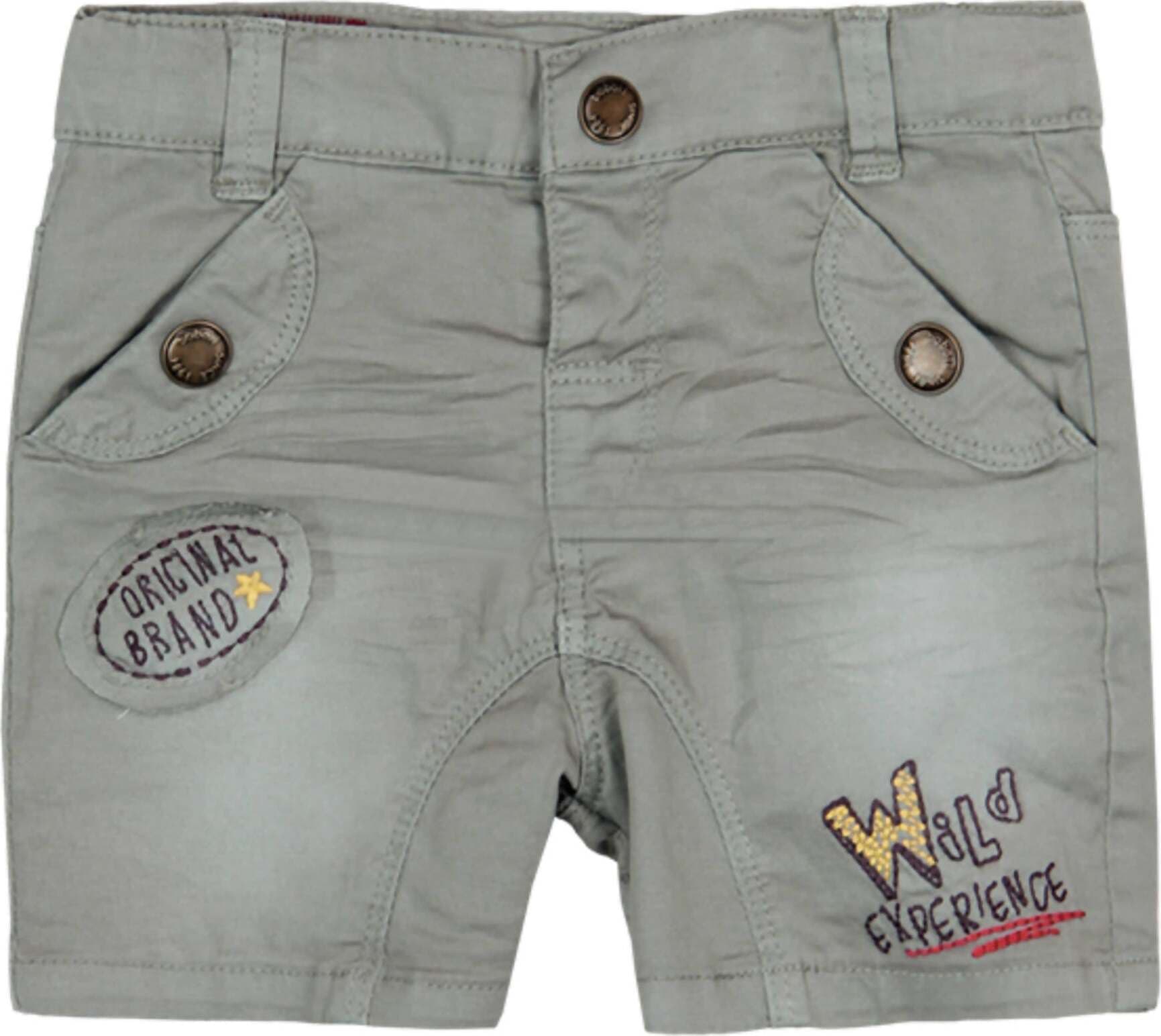 Bermuda Jeans Bimbo Tasche Grighi Pantaloncini Corti Bambino Denim Pantaloni Estivi Corti Bambino Faschion con Doppie Tasche e Scritte Stampate pantaloncino baby maschio Piccole Canaglie - Tropea, Commerciovirtuoso.it