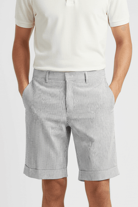 Bermuda uomo PT - righe - colore bianco/denim in Pantaloncini Couture - Sestu, commercioVirtuoso.it