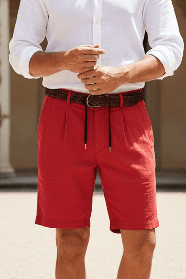 Bermuda uomo PT Torino - Invecchiato tinta unita - colore rosso mattone in Pantaloncini Couture - Sestu, commercioVirtuoso.it
