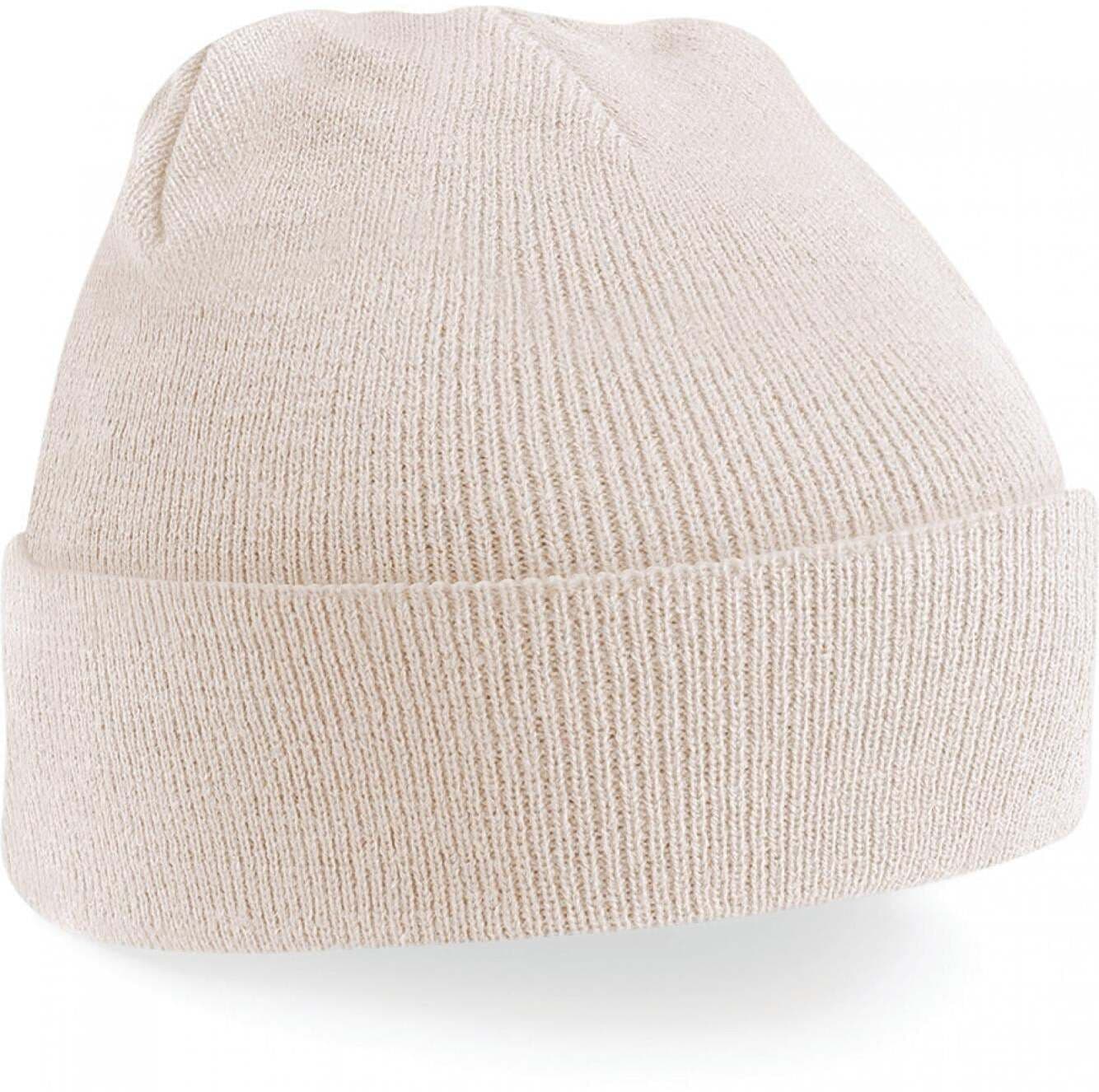 Berretto Original Sand con Risvolto Cuffia in Acrilico Invernale Beige in Cappellini Dresswork - Como, commercioVirtuoso.it