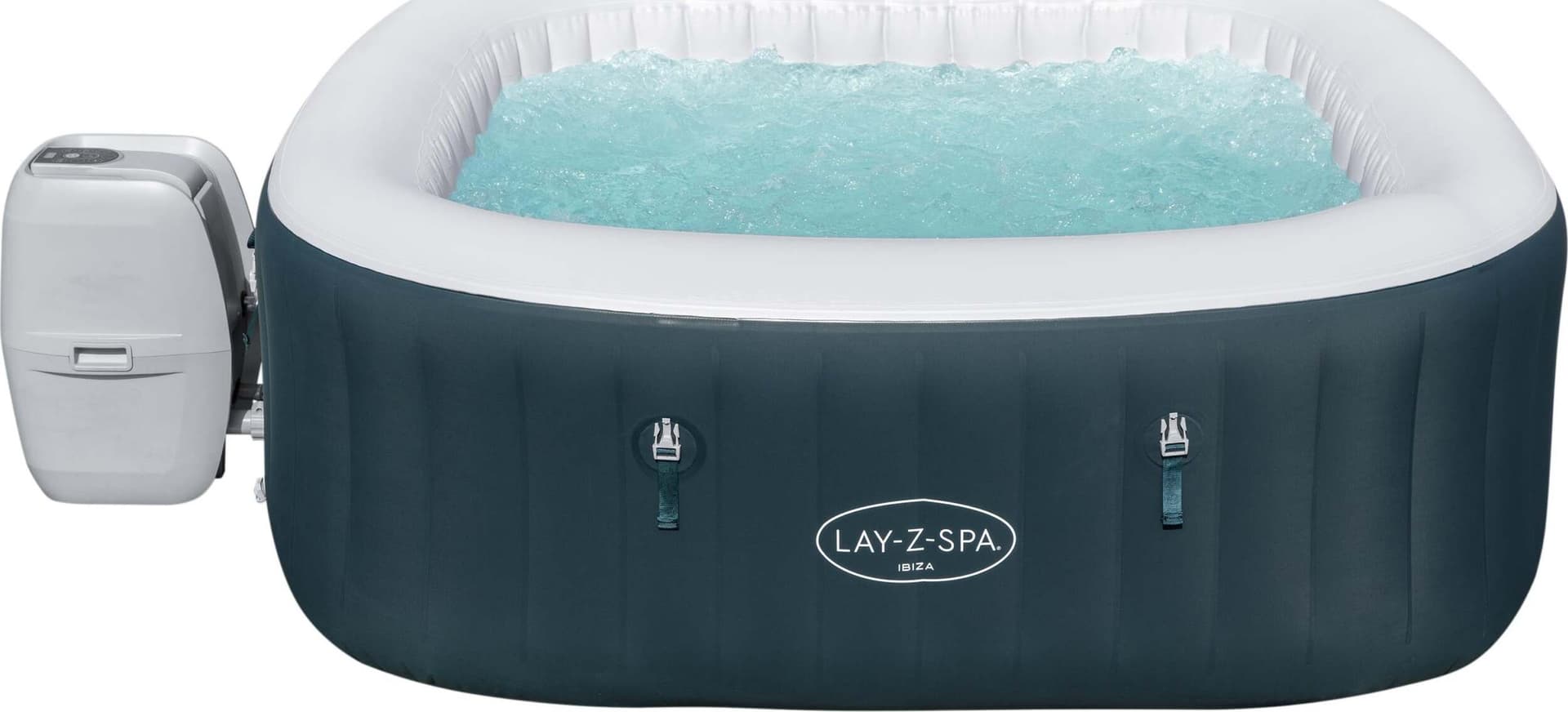 BESTWAY Piscina Fuoriterra Vasca Idromassaggio Gonfiabile 140 Getti e Riscaldamento 40°C per 4-6 Persone 180 x 180 x 66 - 60015 Lay-Z-Spa Ibiza AirJet Giardino e giardinaggio/Piscine vasche idromassaggio e accessori/Piscine/Piscine gonfiabili Ferus - Montoro, Commerciovirtuoso.it