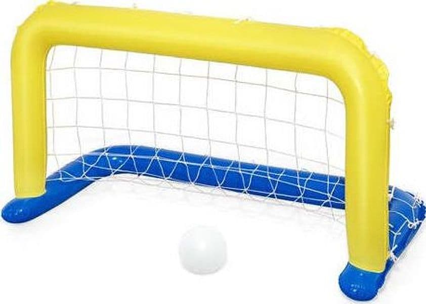 BESTWAY-Porta-calcio-Galleggiante-con-Palla-Inclusa-Giallo-e-Blu