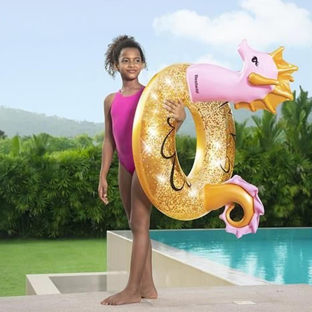 Bestway Salvagente Fashion Cavalluccio Marino Glitterato Ciambella Gonfiabile Giochi e giocattoli/Sport e giochi all'aperto/Giochi aquatici e piscine per bambini/Canotti e gonfiabili galleggianti Trade Shop italia - Napoli, Commerciovirtuoso.it