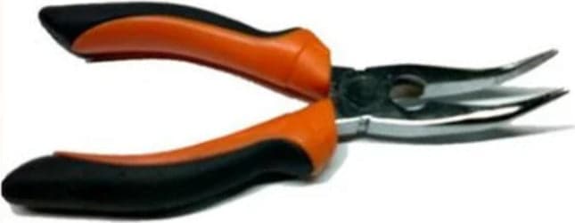 BETA---PINZA-A-BECCHI-MEZZOTONDI-LUNGHISSIMI-PIEGATI-ZIGRINATI-CON-IMPUGNATURA-BIMATERIALE-160MM