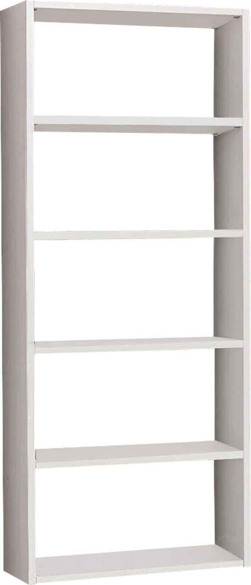 BEVERLY---libreria-in-nobilitato-frassinato-89x30x218-Bianco-Milani-Home