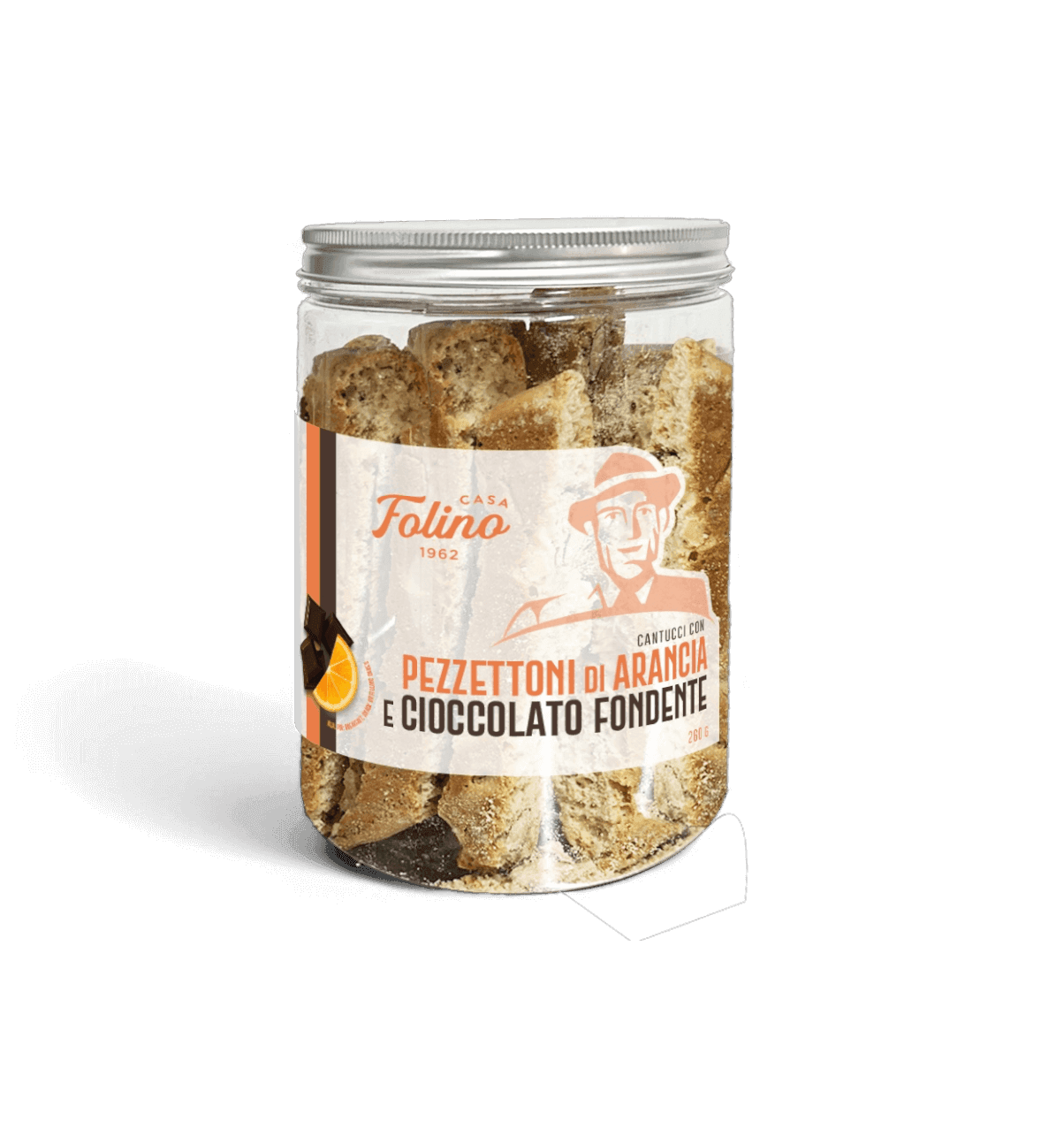 Cantucci Con Pezzettoni Di Arancia E Cioccolato Fondente sotto 260 gr in Al burro CasaFolino - Lamezia Terme, commercioVirtuoso.it