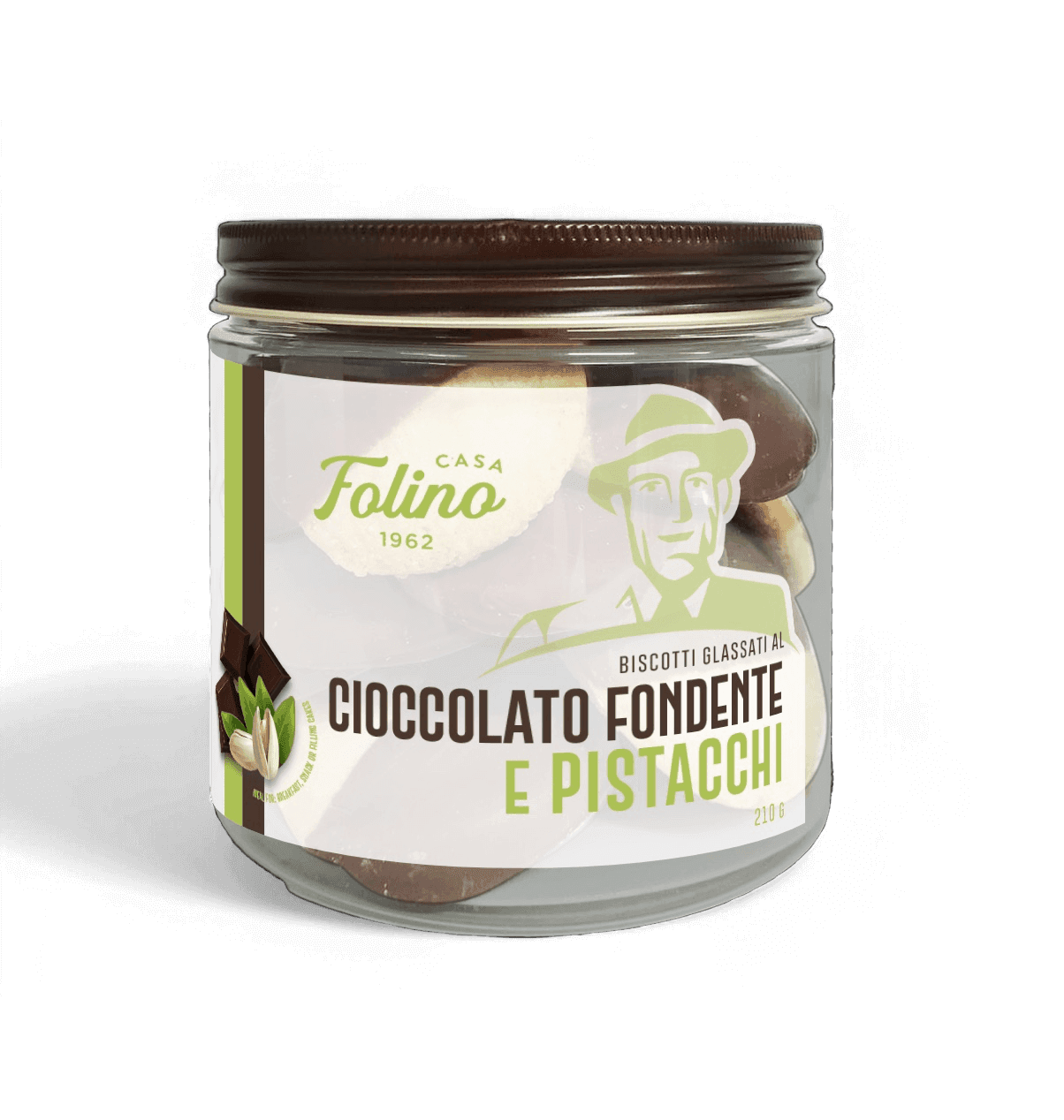 Biscotti Al Cioccolato Fondente E Pistacchio 210 gr in Al burro CasaFolino - Lamezia Terme, commercioVirtuoso.it