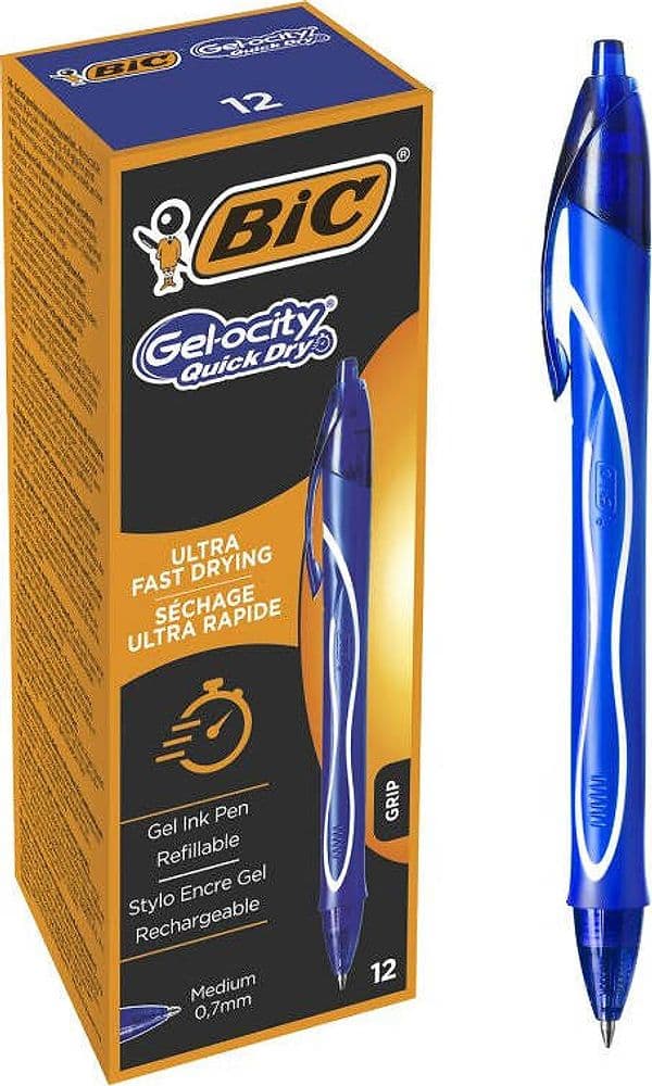 BIC-Penna-sfera-scatto-gel-ocity-quick-dry-blu