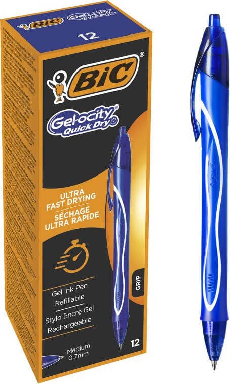 BIC-Penna-sfera-scatto-gel-ocity-quick-dry-blu