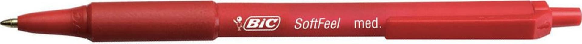 Bic-Penna-Sof-Feel-Grip-Rossa-12-pezzi