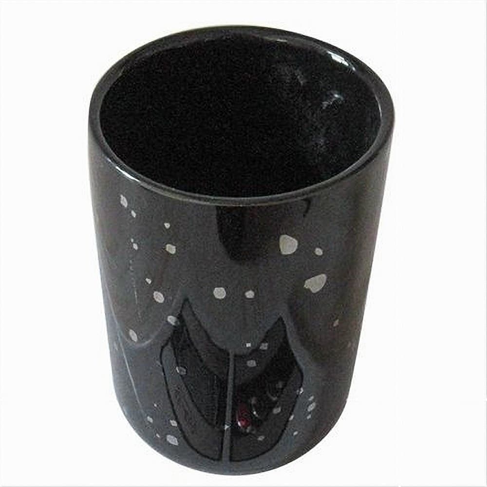 BICCHIERE PORTA SPAZZOLINI ACCESSORIO NERO MACCHIATO MODERNO ARREDO DA BAGNO 59927 in Porta spazzolini Trade Shop italia - Napoli, commercioVirtuoso.it