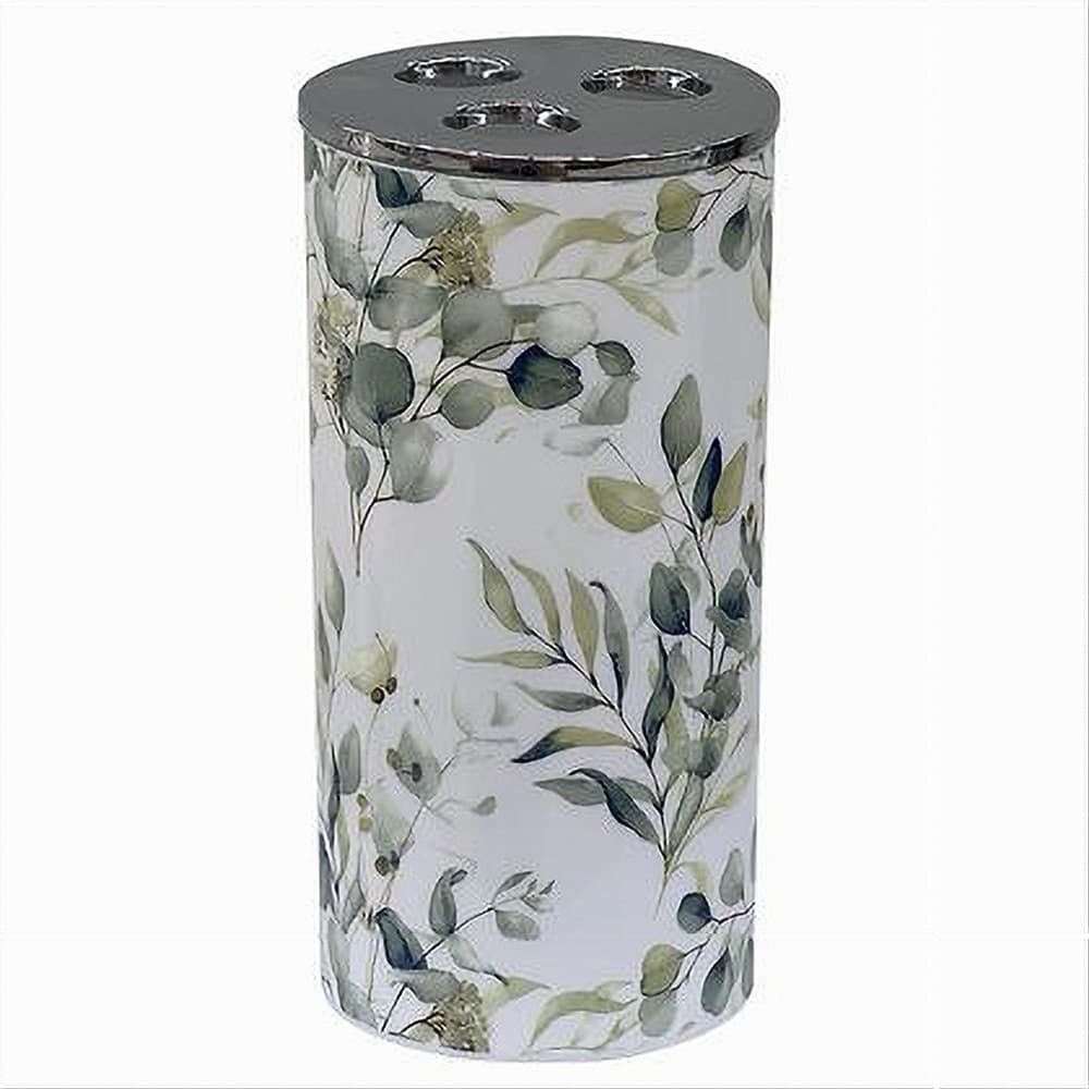 BICCHIERE PORTA SPAZZOLINO 3 FORI FIORI FOGLIE ACCESSORIO ARREDO DA BAGNO 87055 in Set di accessori per il bagno Trade Shop italia - Napoli, commercioVirtuoso.it