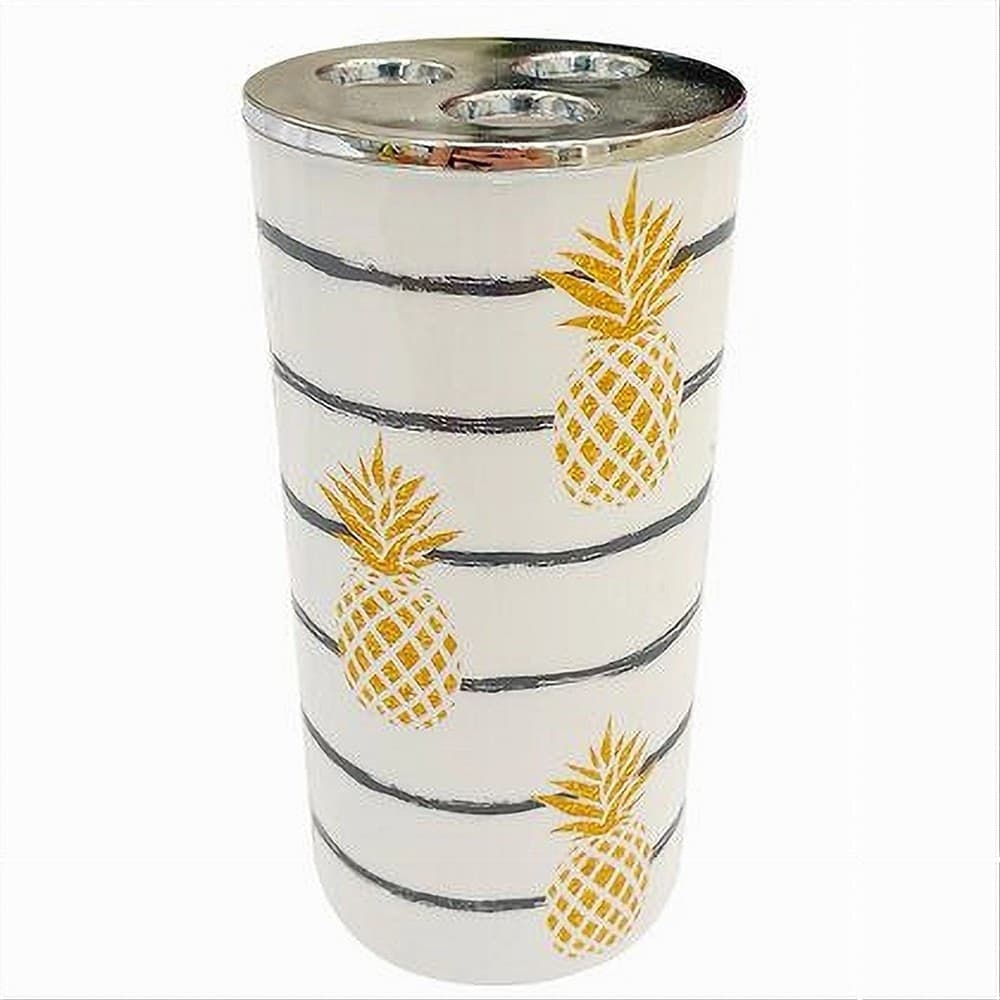 BICCHIERE PORTA SPAZZOLINO A 3 FORI CON ANANAS ACCESSORIO ARREDO DA BAGNO 69759 in Porta spazzolini Trade Shop italia - Napoli, commercioVirtuoso.it