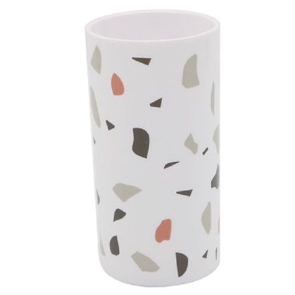 Bicchiere Porta Spazzolino Graniglia Bianco Multicolore Plastica 13x6.5cm 69840 Casa, arredamento e bricolage > Accessori Bagno > Set da Bagno Trade Shop italia - Napoli, Commerciovirtuoso.it